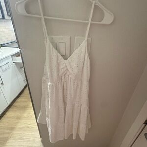 Heart Hips White Eyelet Tie-Front Sundress